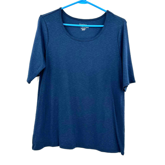 Time and Tru‎ size large dark blue short sleeve t-shirt tee shirt top NWT NEW - Picture 1 of 6